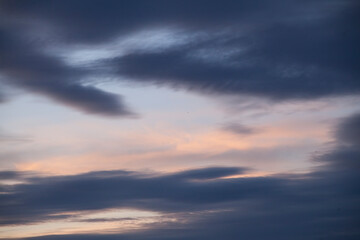 Clouds when the sunset