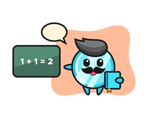 Illustration of mirror character as a teacher