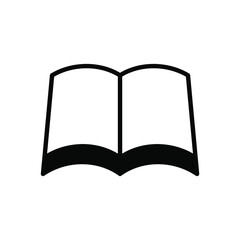 Open book vector icon. Read symbol. Library sign. Web and application interface logo button. Isolated on white background.