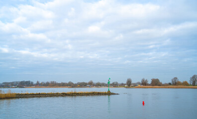 View over the river Lek in the Netherlands
