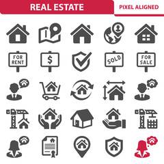 Obraz premium Real Estate Icons