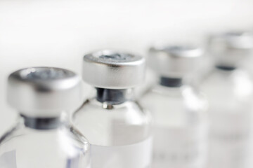 Close up medical reagent bottle