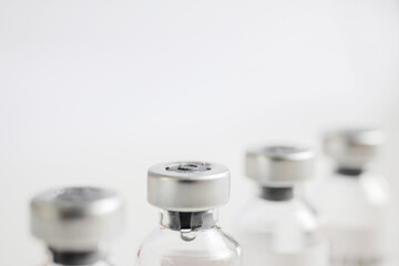 Close up medical reagent bottle