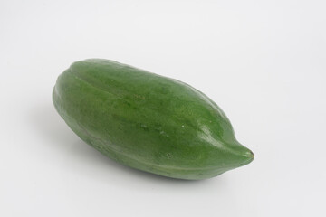 green papaya on white background