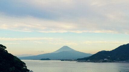 自然の風景　空撮　富士山