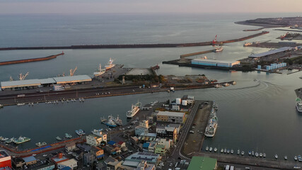 港の空撮　漁港　漁業