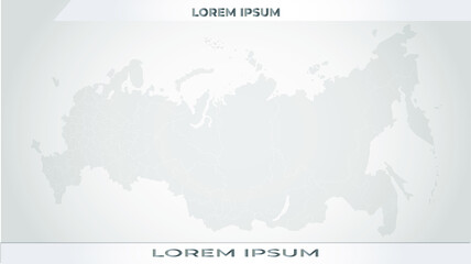 on a gray background, the silhouette of the map of Russia.