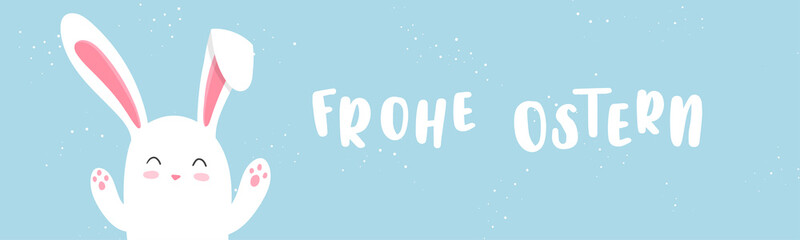 Cute hand drawn Easter design, lovely bunny, great for wallpapers, banners, cards, invitations, greetings - vector design