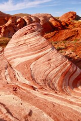 Stripe sandstone at Fire Wave in Valley of Fire State Park, Nevada, USA