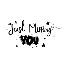 Just missing you design vector template