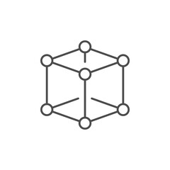 Artificial intelligence icon and cybernetics sign