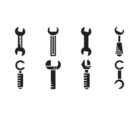 wrench icons set vector illustration