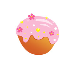 Easter pastries, vector illustration isolated on a white background. A design element for decorating holiday products.
