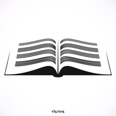 Book icon, vector.