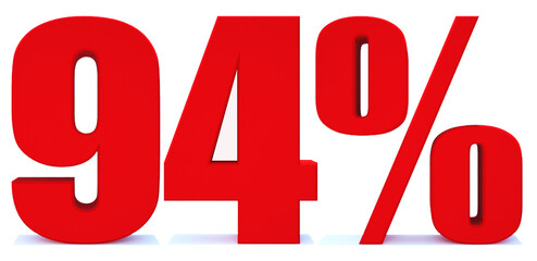 94 Percent off 3d Sign on White Background, Special Offer 94% Discount Tag, Sale Up to 94 Percent Off,big offer, Sale, Special Offer Label, Sticker, Tag, Banner, Advertising, offer Icon