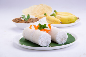 Puttu_white plate_white BG