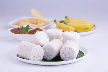 Puttu_white plate_white BG