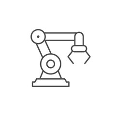 Robotic industry line outline icon
