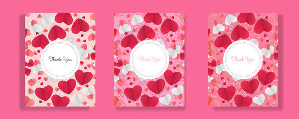 Happy Valentine's Day greeting cards. Floral square templates. Suitable for social media posts, mobile apps, banners design and web/internet ads. Universal greeting card with love background