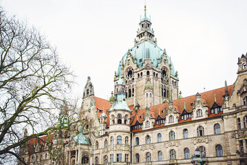 Fototapeta na wymiar New town City hall in Hanover, Germany.