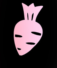 人参　影無し　スクラッチアート