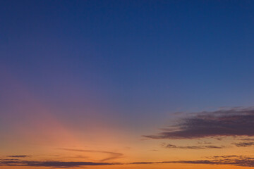 Evening sky with colorful sunlight cloud on twilight, Dusk sky.