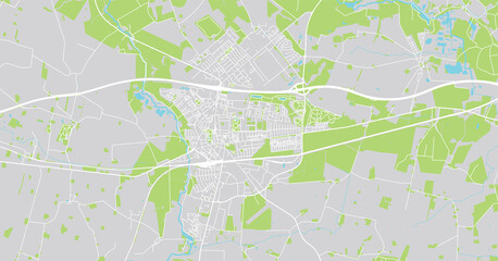 Urban vector city map of Ringstead, Denmark