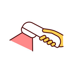 Photodynamic therapy RGB color icon. Involving light energy source. Cancerous, precancerous cells removing. Light-sensitive medicine. Photosensitizing chemical substance. Isolated vector illustration