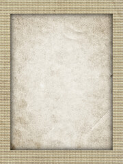 Old rough paper texture with rustic canvas textile background