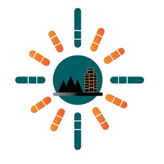 Sun Vector illustration Icon