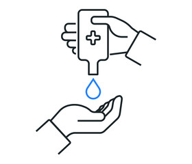 pump hand wash icon, alcohol machine vector, hand sanitizer illustration