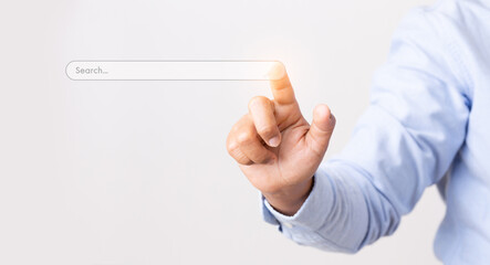 Search engine optimization business concept, Searching browsing internet data information...