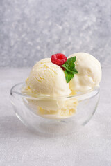 Homemade vanilla ice-cream