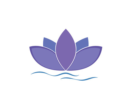 Lotus (flower) icon. Vector image
