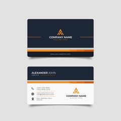 Modern business card black and yellow Corporate Professional