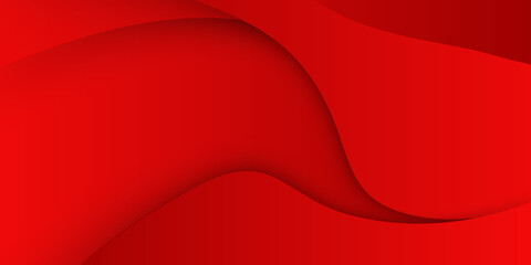 Abstract red background with wave. Vector illustration