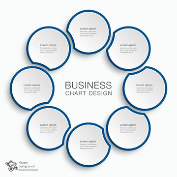 Business chart graphics. Presentation template. Design elements.