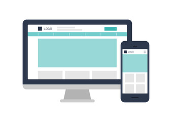 レスポンシブWebデザインのイラスト素材