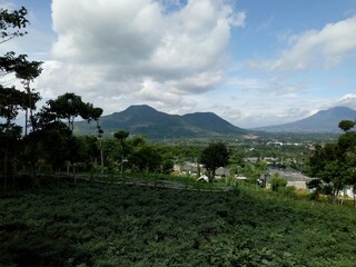 clouds over the mountains