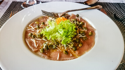Carpacio salad gastronomy photo