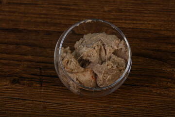 Herring butter spread in the bowl