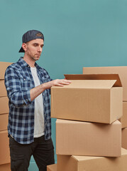 Packing boxes for delivery