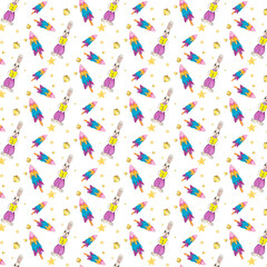 Rabbit christmas pattern