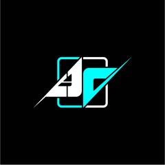 the initial letter H C is modern with a simple design decorated with a square