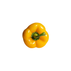 yellow bell peppers isolated on a white background. Vegetarian food. Pepper for salads. Vegetarian, raw food