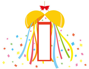 くす玉のベクターイラスト　