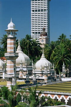 The Masjid Jamek (Friday Mosque) built in 1909 near Merdeka Square in the city of Kuala Lumpur