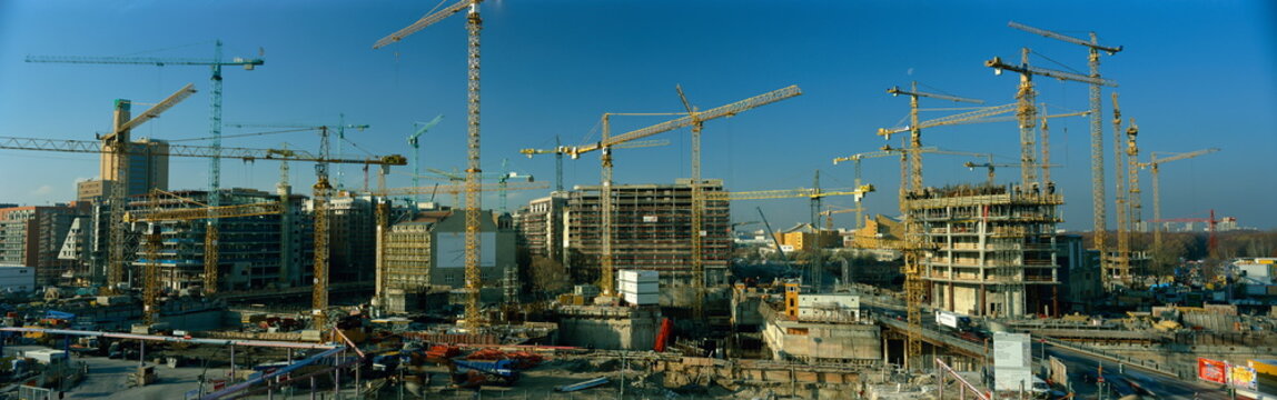 Europe's largest building site of 68000 square metres, at the Potsdama Platz in the city of Berlin
