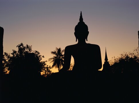 Buddha statue in the historical park, Old Sukothai / Muang Kao, Sukothai