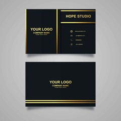 elegant gold business card design template